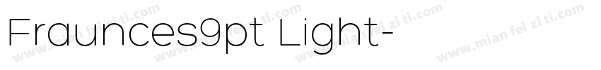 Fraunces9pt Light字体转换